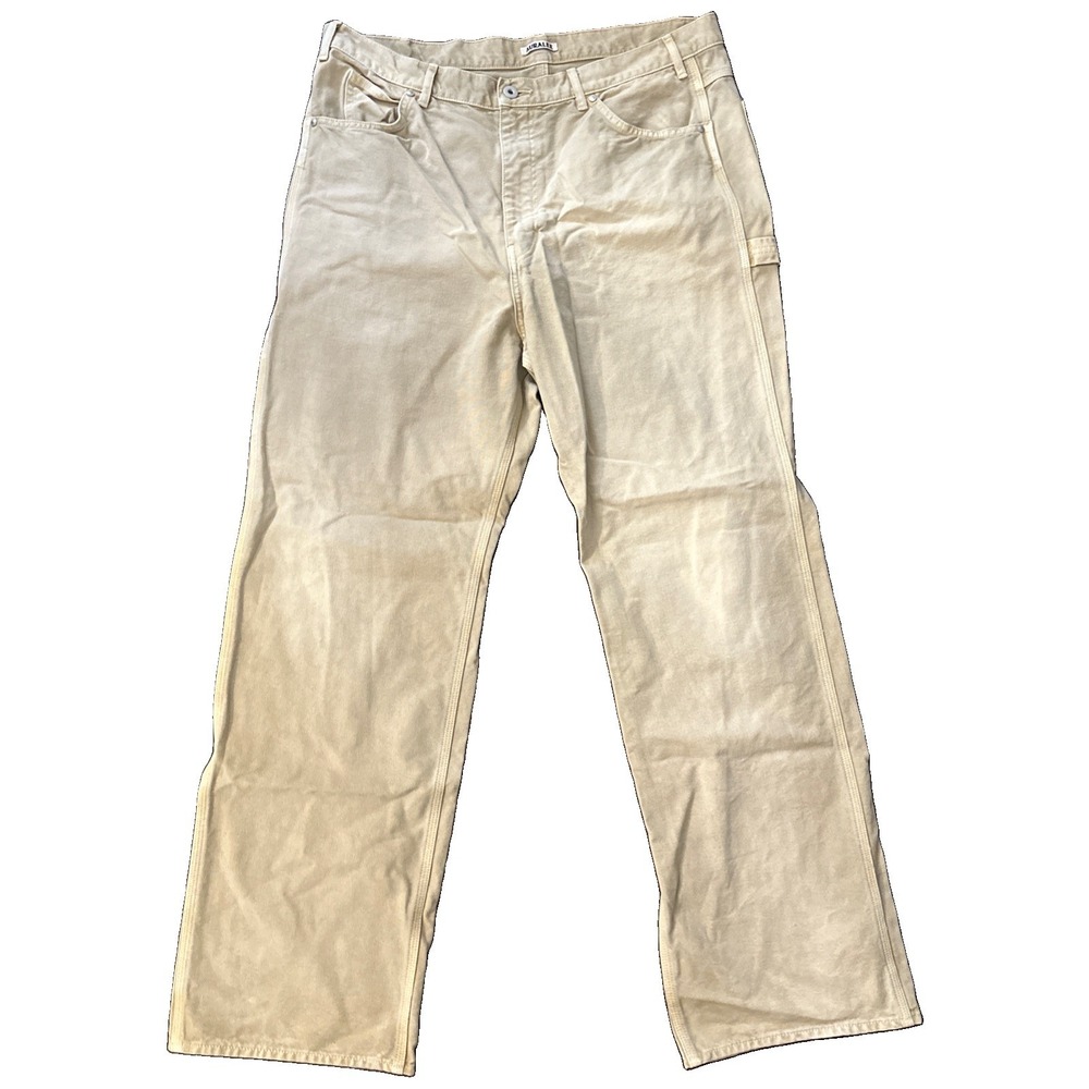 AURALEE Pants Size 6 Utility Fatigue Pants Beige Cotton Made in Japan